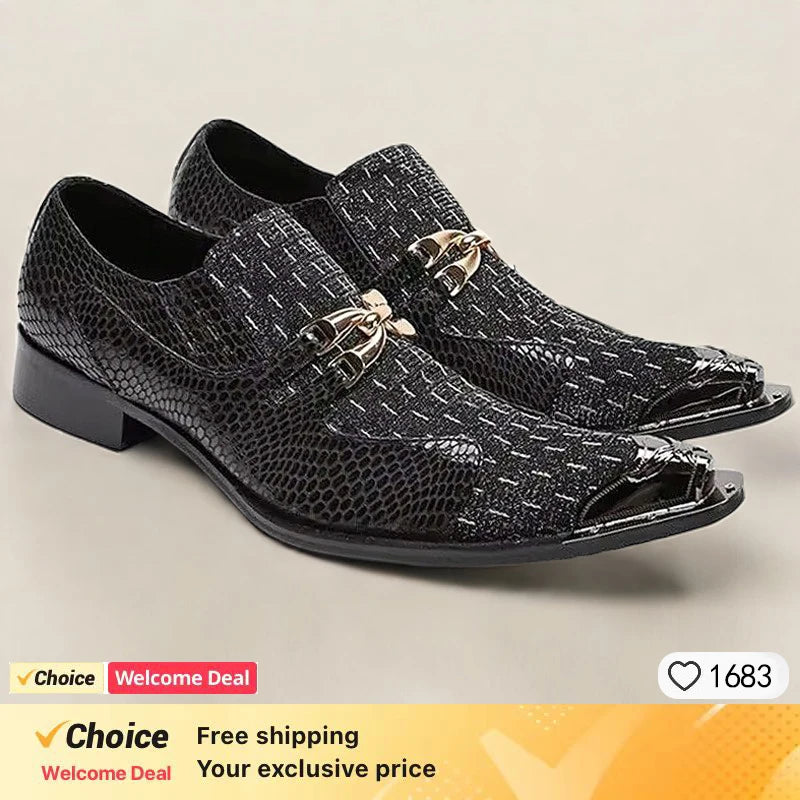 Men's Leather Loafers – Formal Slip-On Dress Shoes