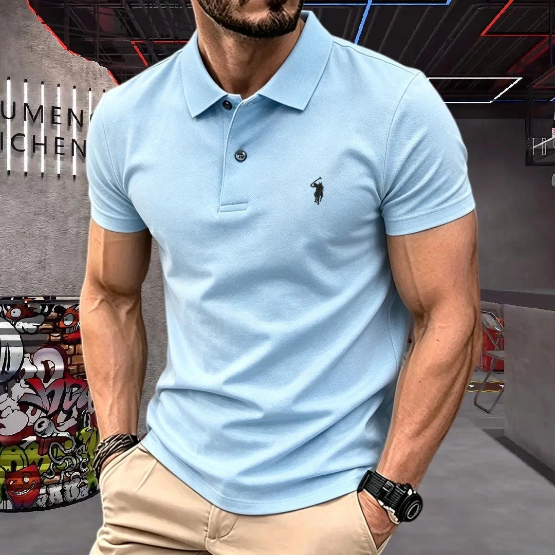 Men's Premium Cotton Polo Shirt – Embroidered Golf Top