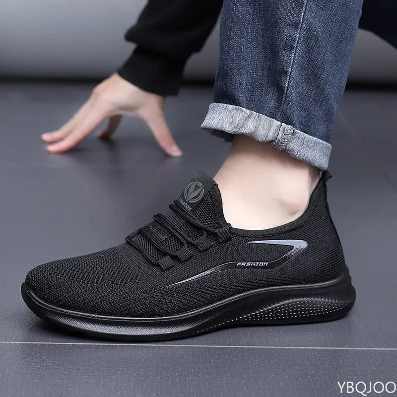 Men's Lightweight Mesh Trainers – Non-Slip Lace-Up Sneakers