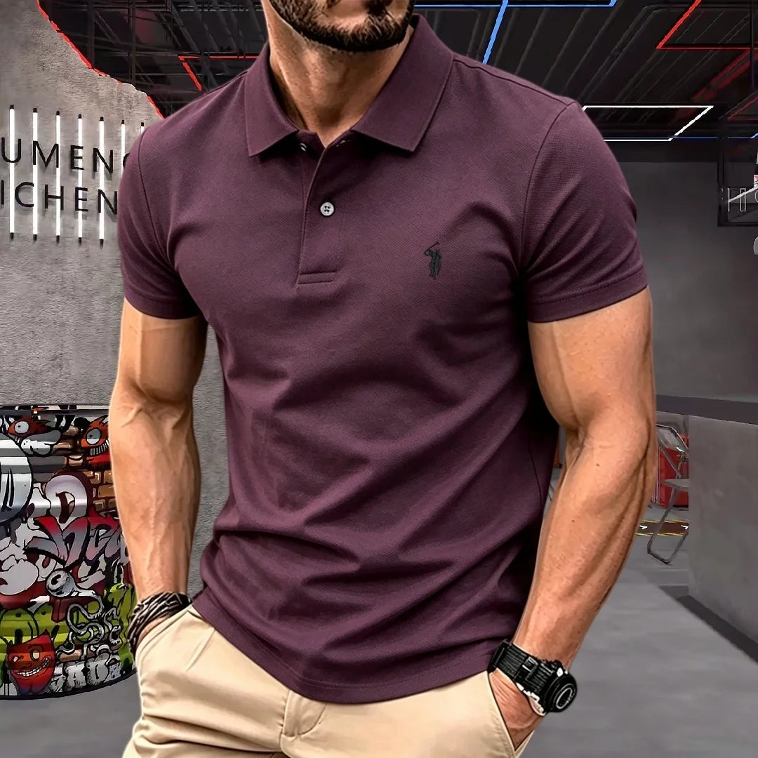 Men's Premium Cotton Polo Shirt – Embroidered Golf Top