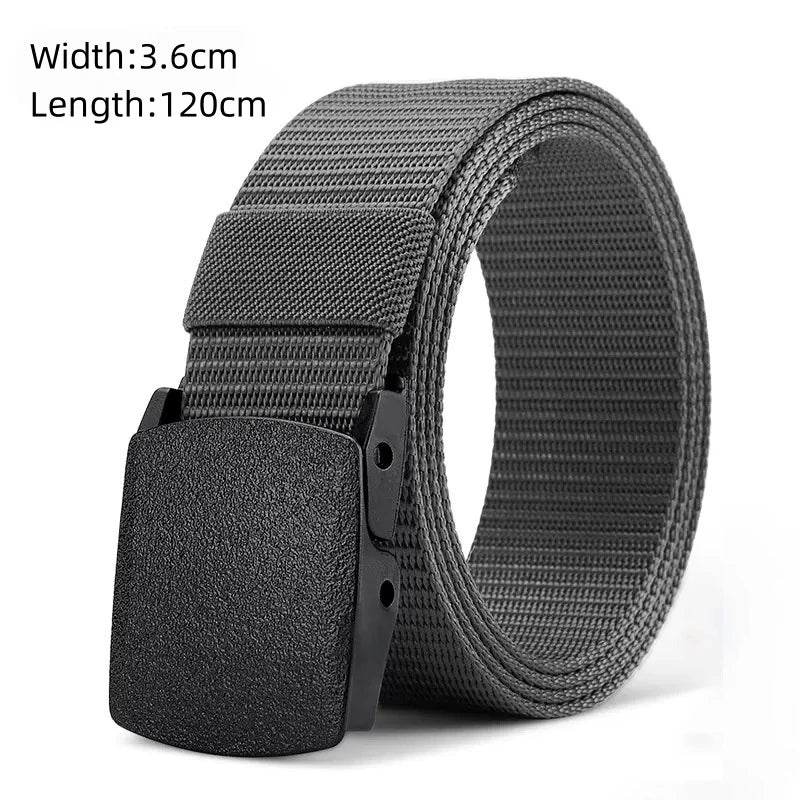 Men's Tactical Canvas Belt – Heavy-Duty Nylon Buckle Belt
