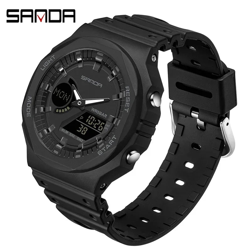 Men's Digital Sports Watch – Waterproof LED Military-Style Watch