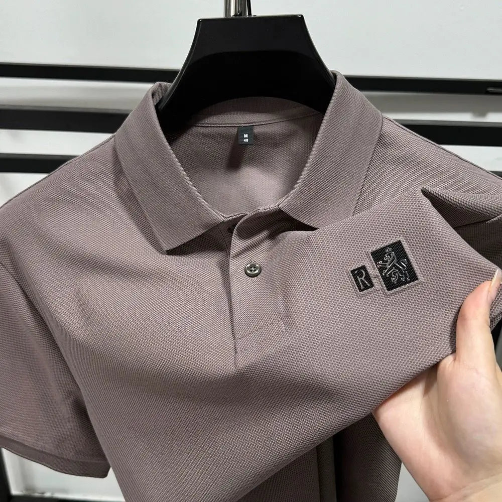 Men's Cotton Polo Shirt – Embroidered Plus Size Top