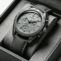 Men's Leather Strap Chronograph Watch – Waterproof Quartz Watch