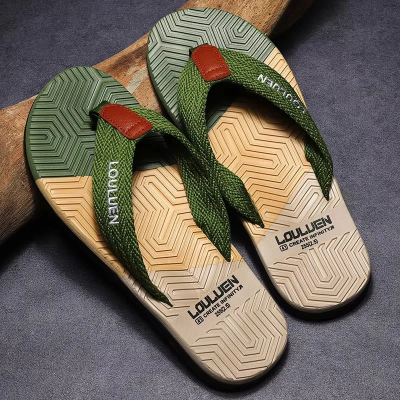 Men's Breathable Beach Flip Flops – Casual Summer Sandals