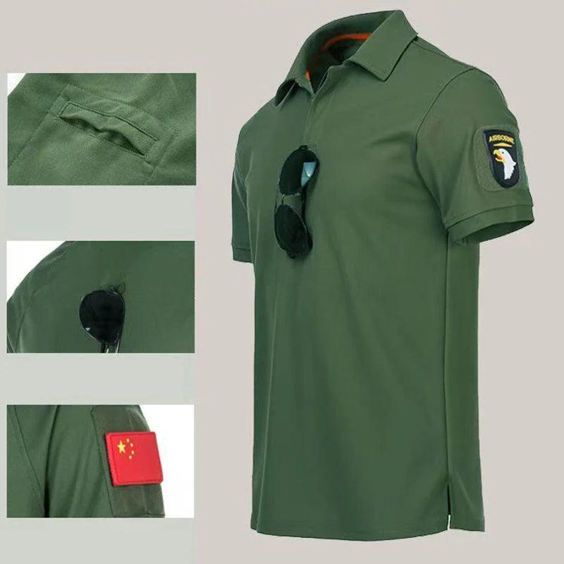 Men's Quick-Dry Tactical T-Shirt – Breathable Outdoor Tee