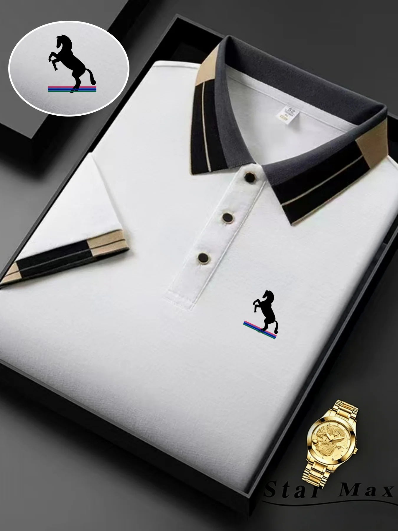 Men's Embroidered Polo Shirt – Milan-Style Business Casual Top