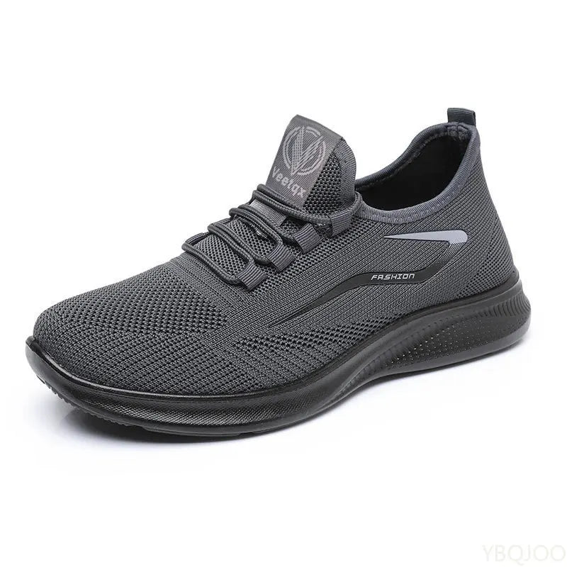 Men's Lightweight Mesh Trainers – Non-Slip Lace-Up Sneakers