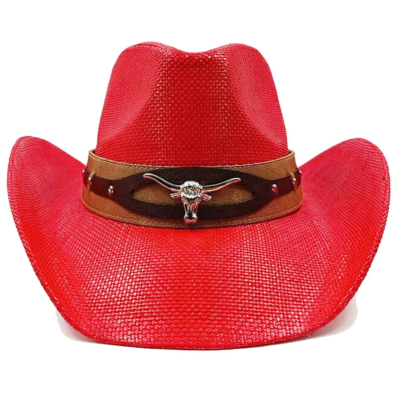 Unisex Straw Sun Hat – Thickened Cowboy Style Beach Hat