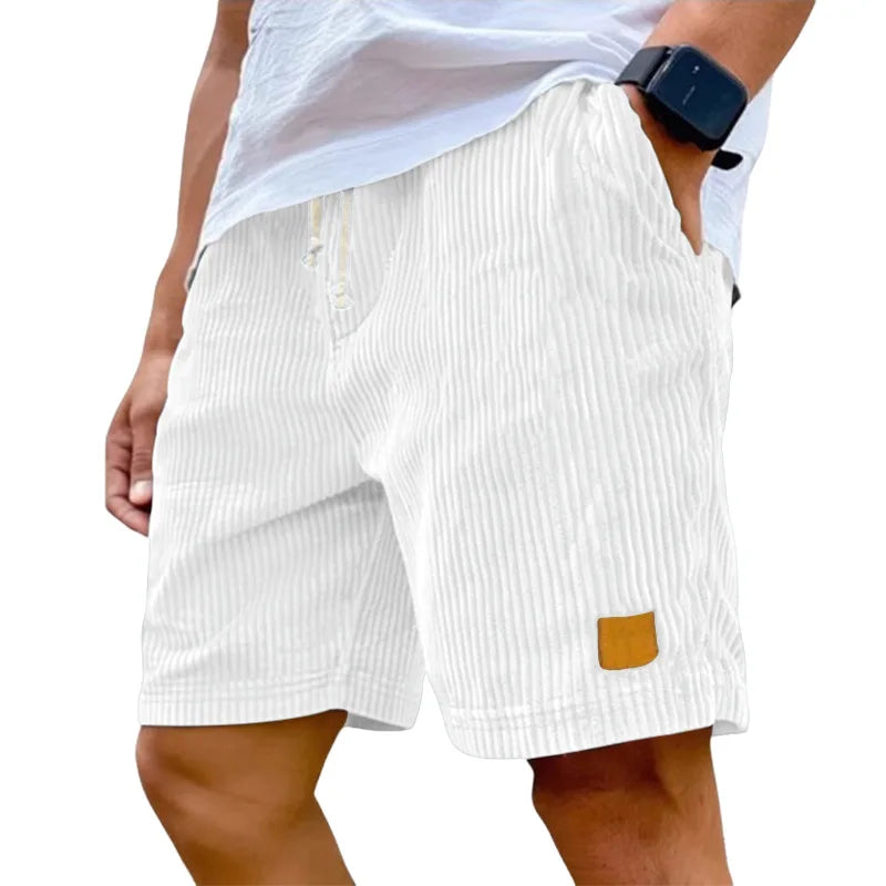Men's Corduroy Shorts – Vintage Embroidered Casual Shorts