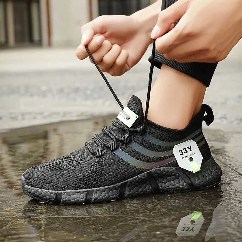 Men's Lightweight Running Trainers – Breathable Mesh Sneakers