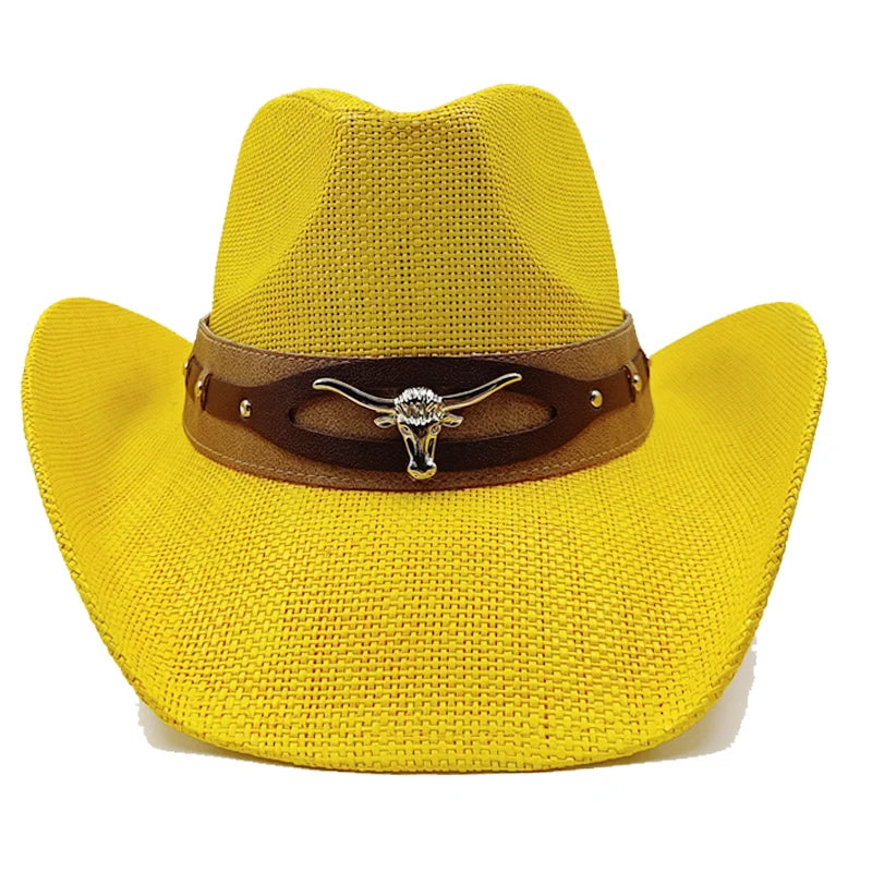 Unisex Straw Sun Hat – Thickened Cowboy Style Beach Hat