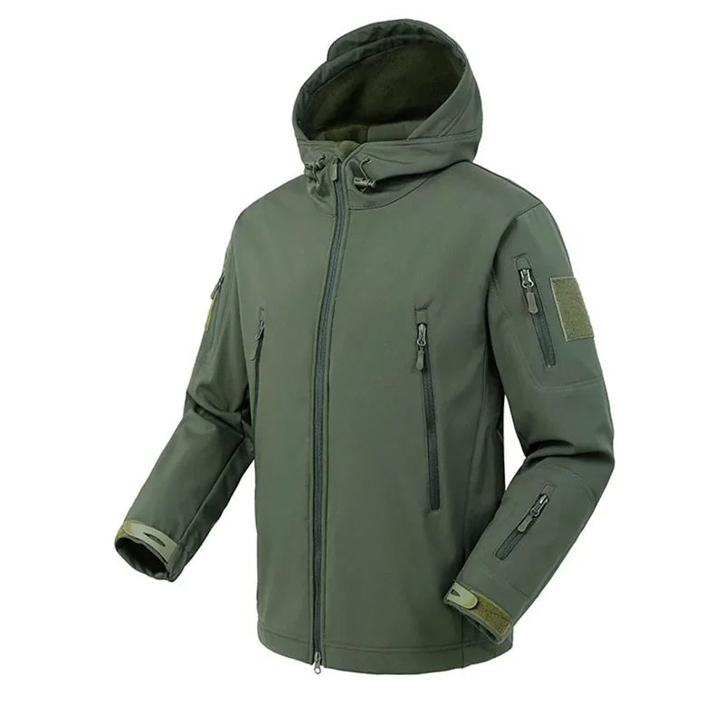 Men's Softshell Tactical Jacket – Windproof Waterproof Bomber Coat