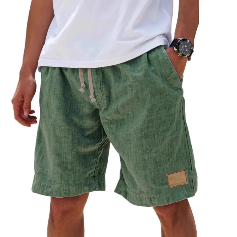 Men's Cotton Linen Shorts – Retro Streetwear Casual Shorts