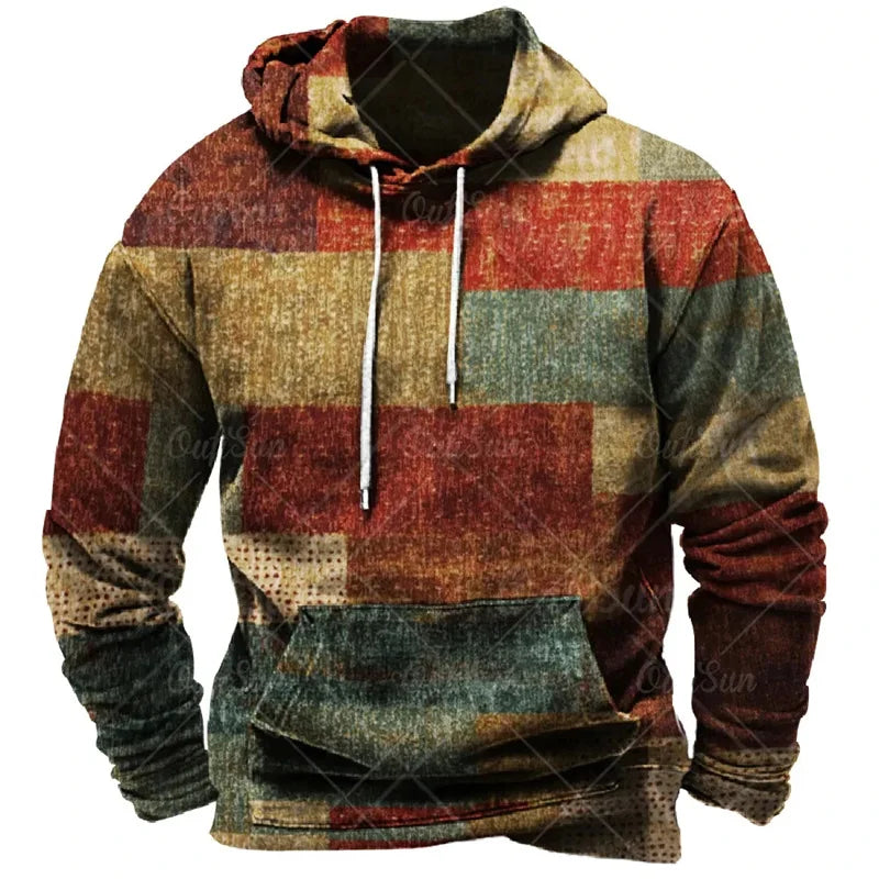 Unisex Plaid Print Hoodie – Colourful Streetwear Pullover