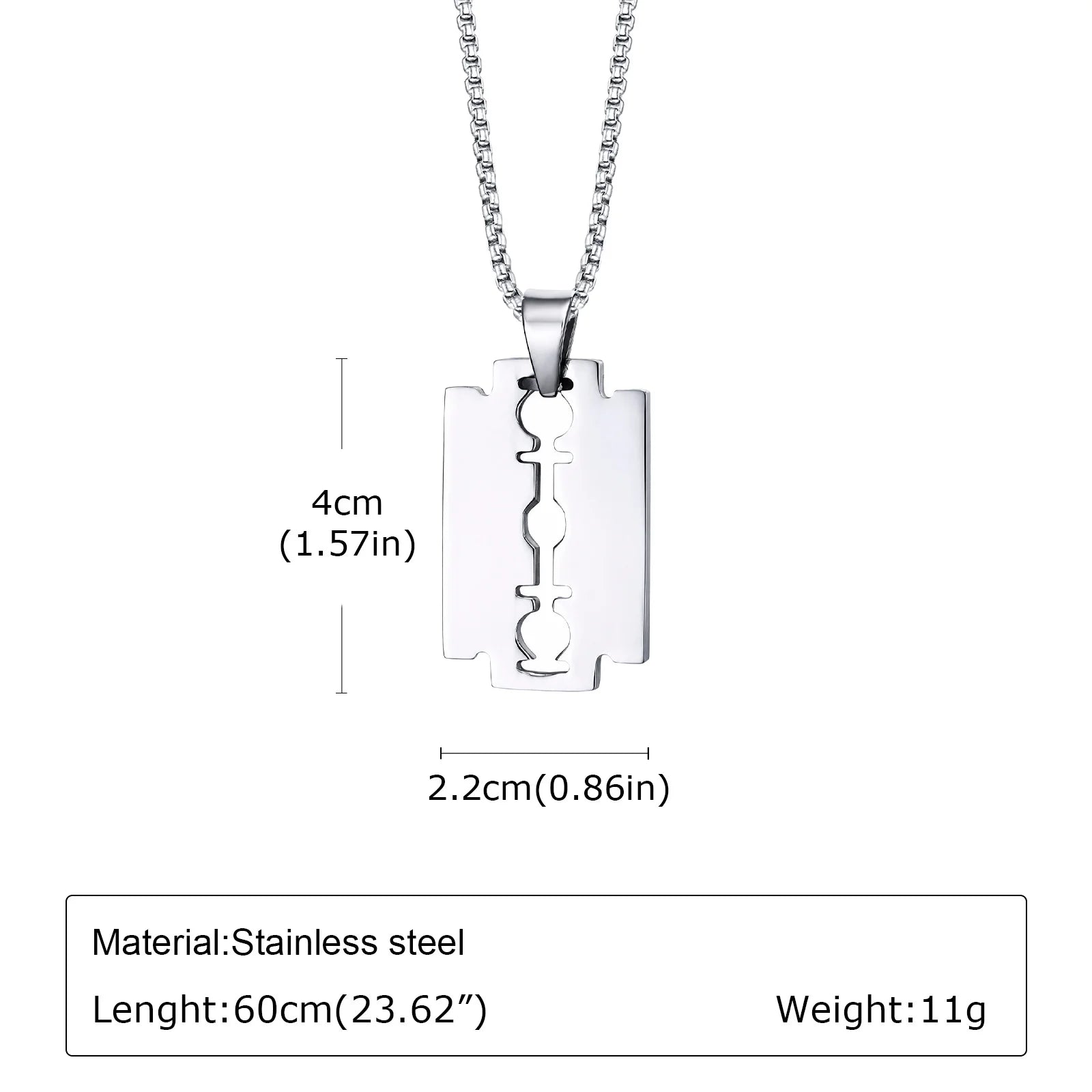 Men's Compass Pendant Necklace – Stainless Steel Chain