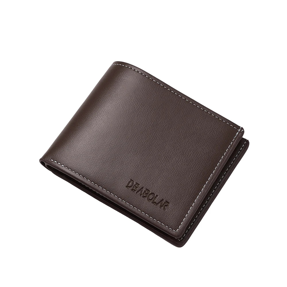 Men's PU Leather Bifold Wallet – Slim Minimalist Wallet