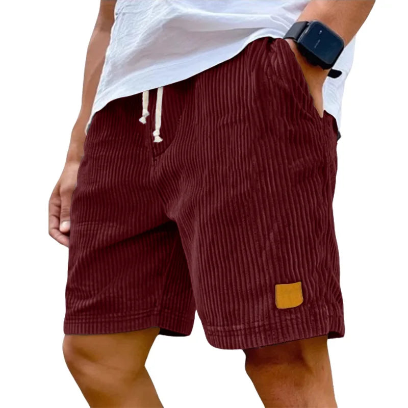 Men's Corduroy Shorts – Vintage Embroidered Casual Shorts