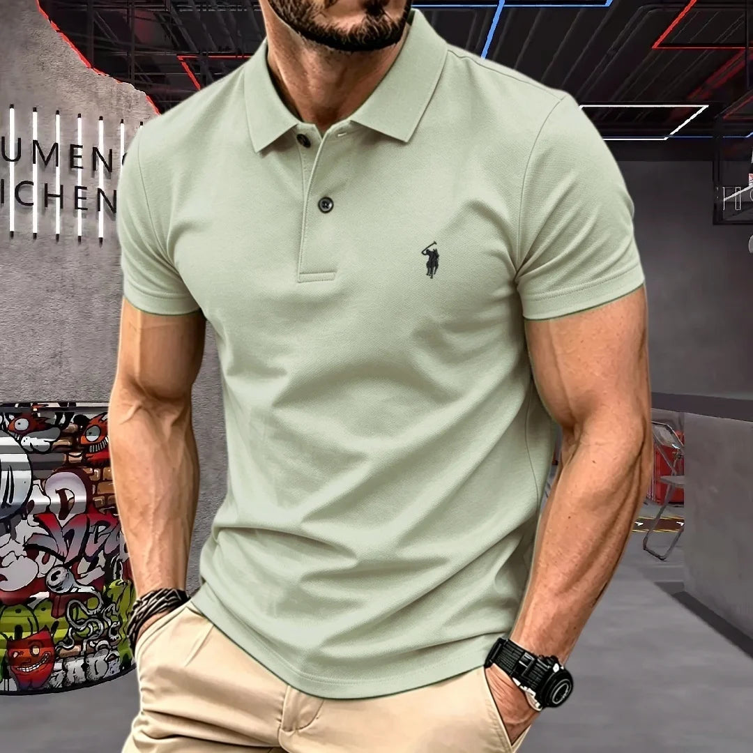 Men's Premium Cotton Polo Shirt – Embroidered Golf Top