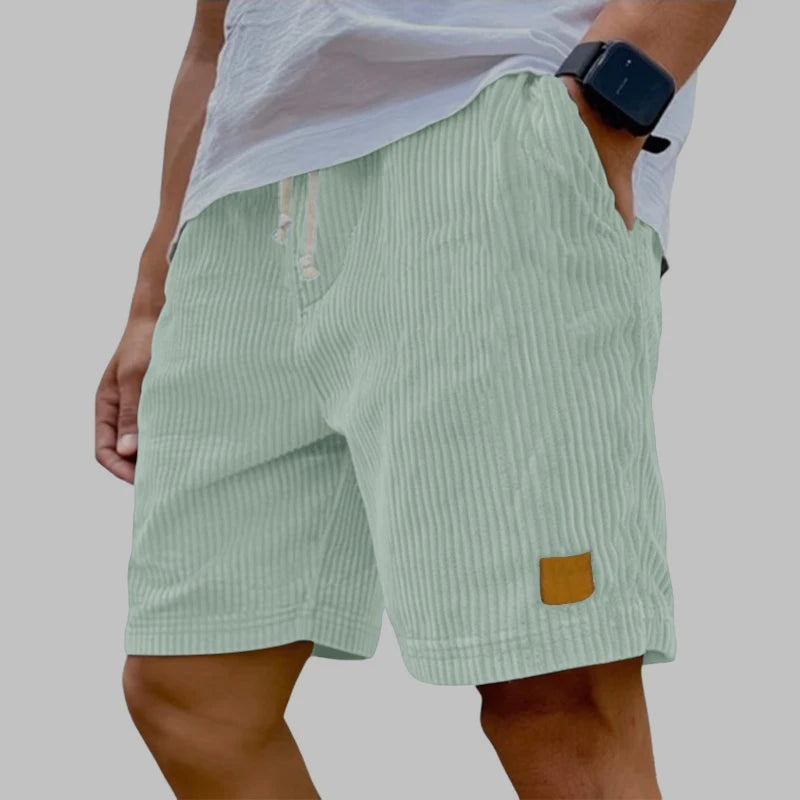 Men's Corduroy Shorts – Vintage Embroidered Casual Shorts