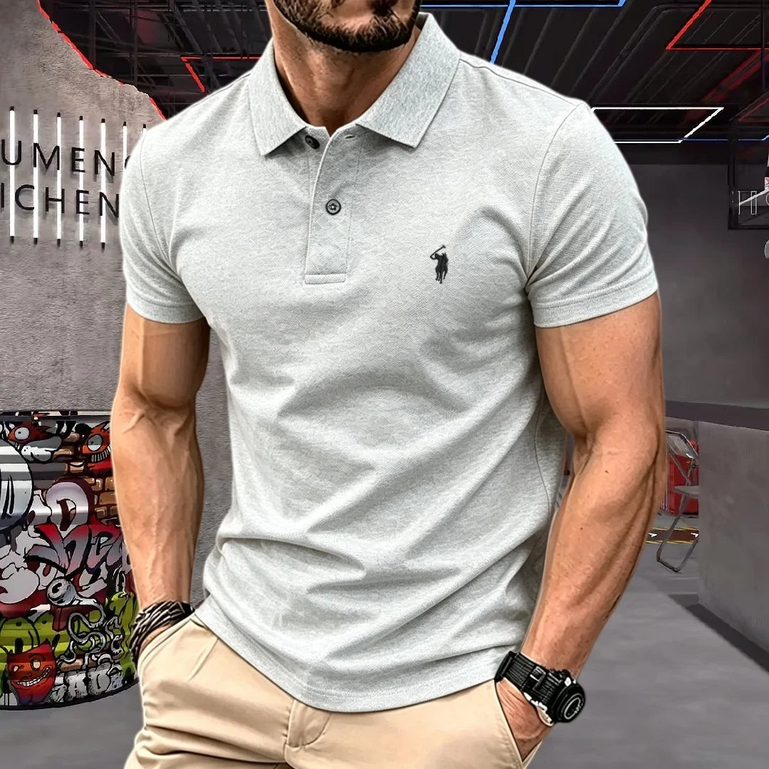 Men's Premium Cotton Polo Shirt – Embroidered Golf Top