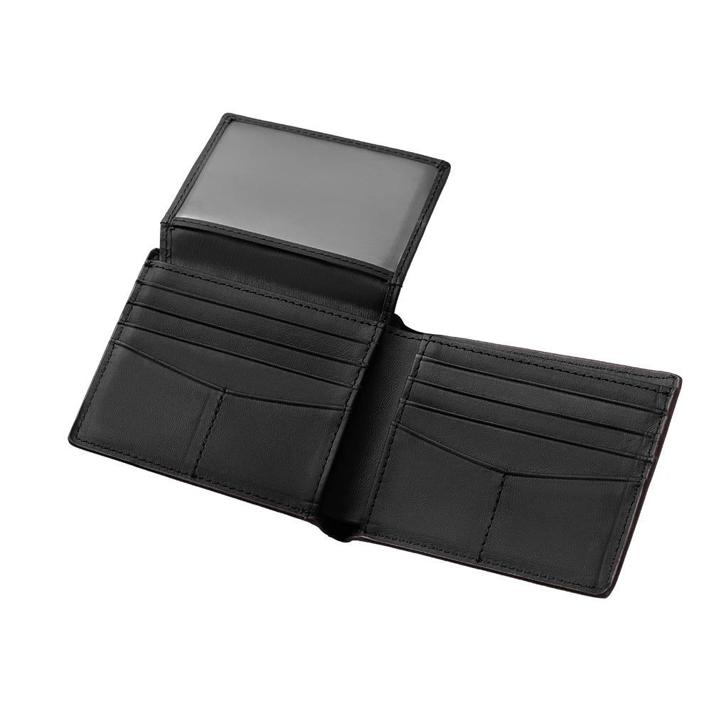 Men's RFID-Blocking Bi-Fold Wallet – Leather Card Holder