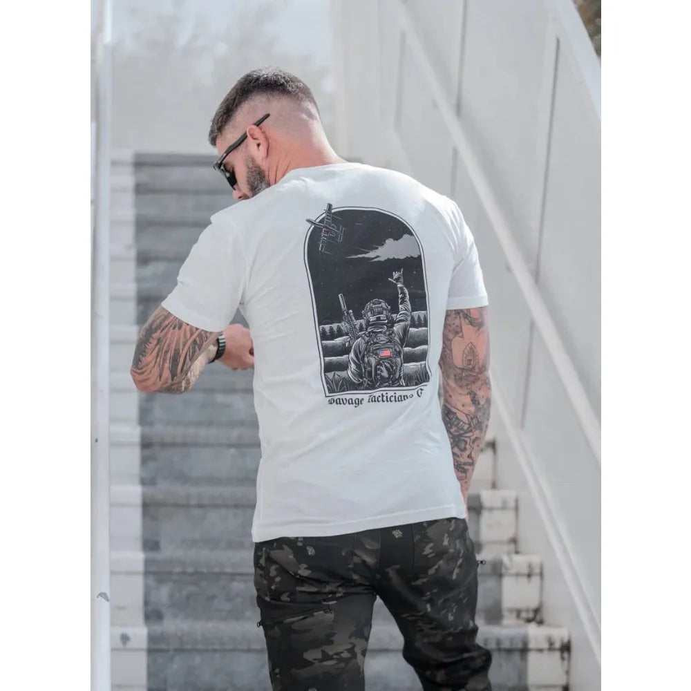 Men's Tactical Streetwear T-Shirt – Loose Fit Cotton Tee