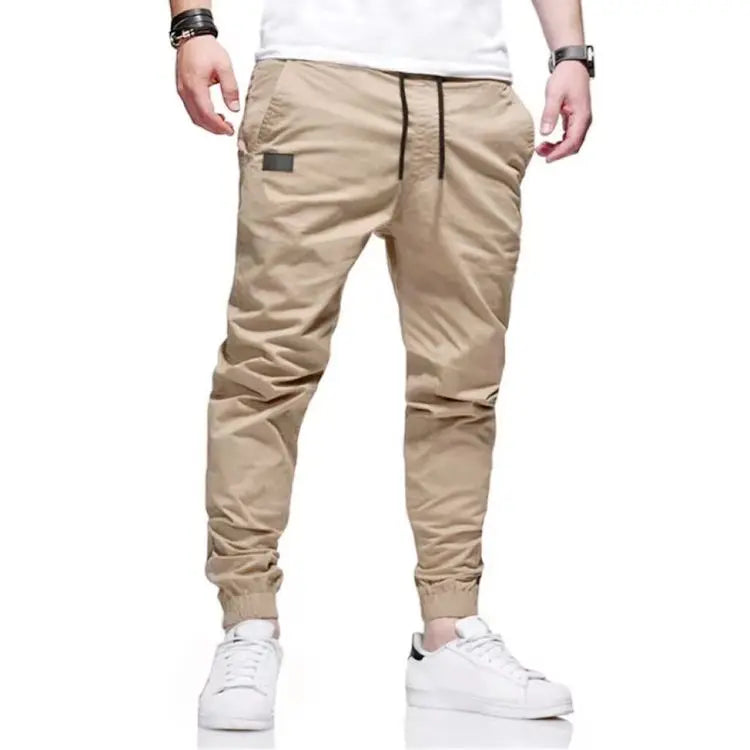 Men's Cargo Jogger Trousers – Multi-Pocket Skinny Fit Sweatpants