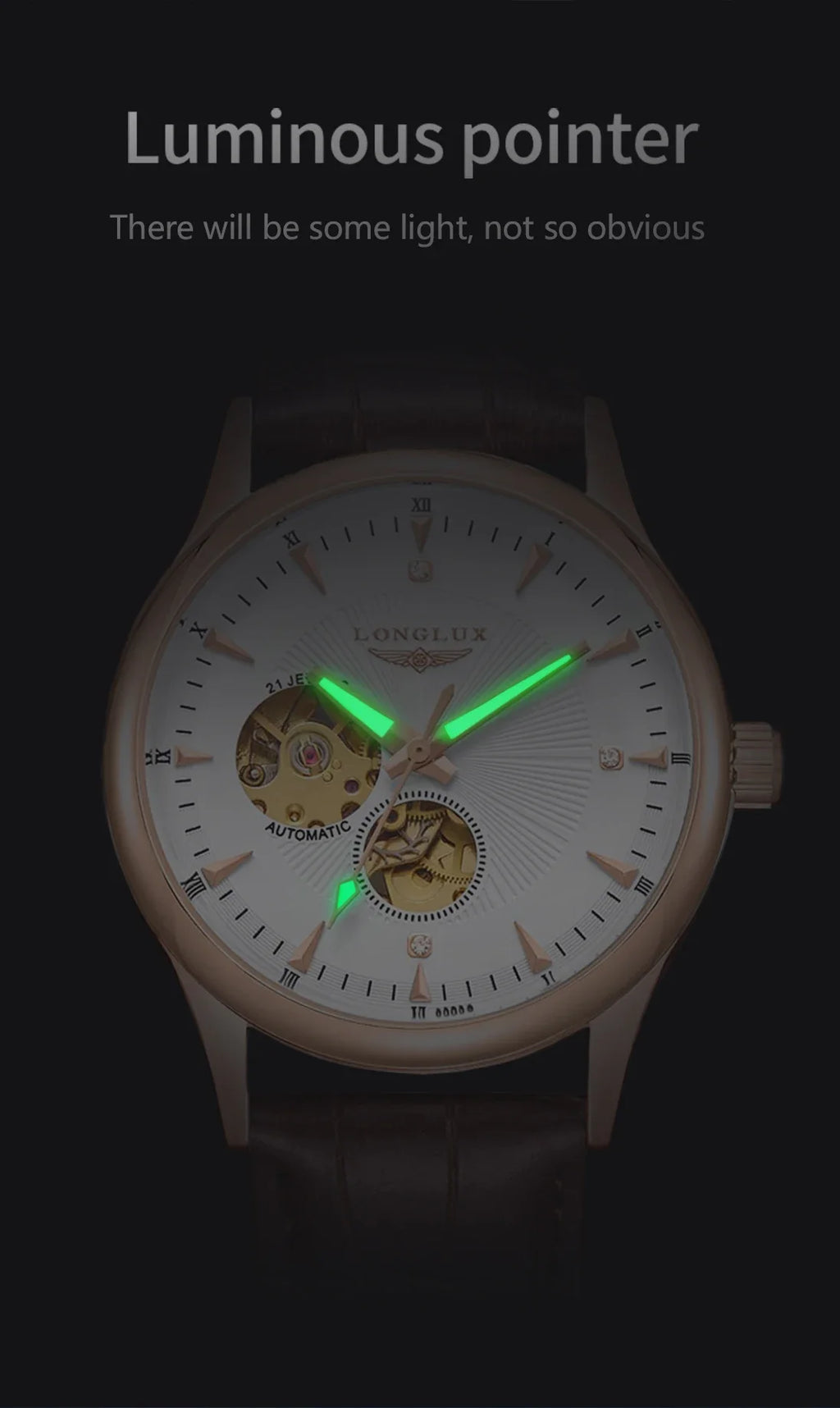 Men's Skeleton Automatic Watch – Elegant Mechanical Wristwatch