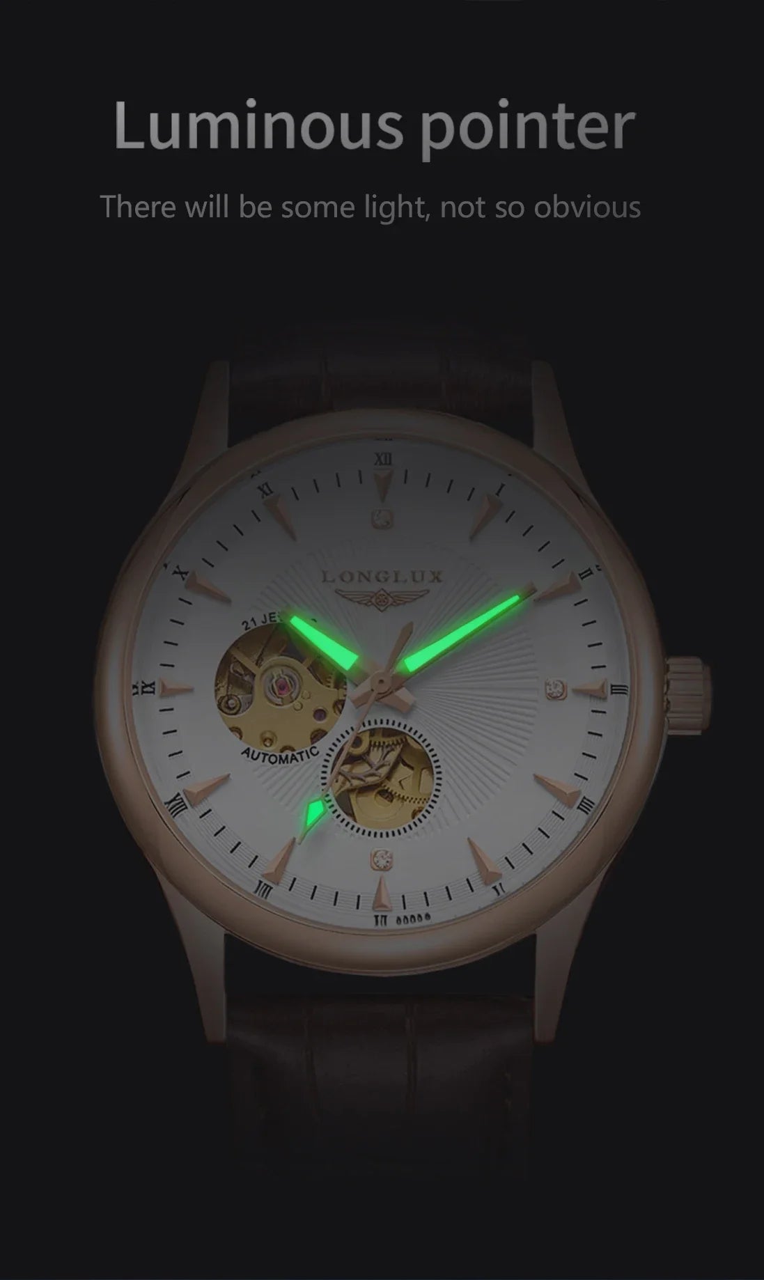 Men's Skeleton Automatic Watch – Elegant Mechanical Wristwatch