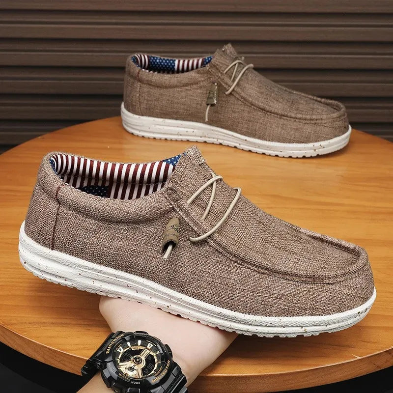 Men's Denim Canvas Shoes – Breathable Casual Loafers