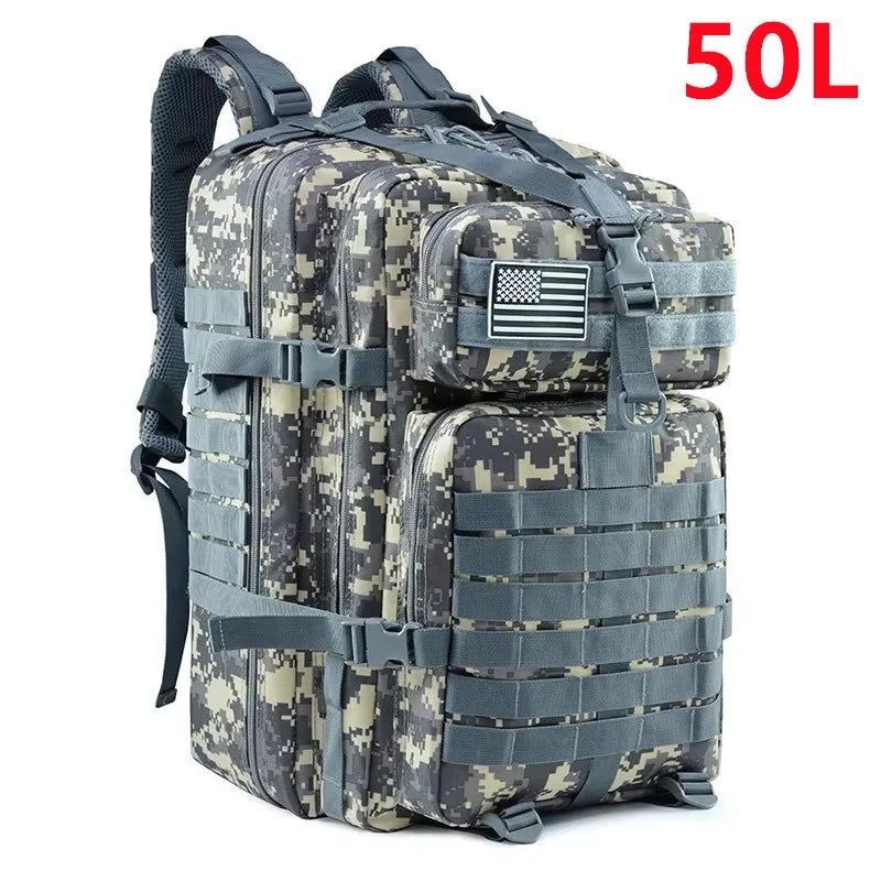 Men's Tactical Backpack – 30L/50L Hiking & Travel Rucksack