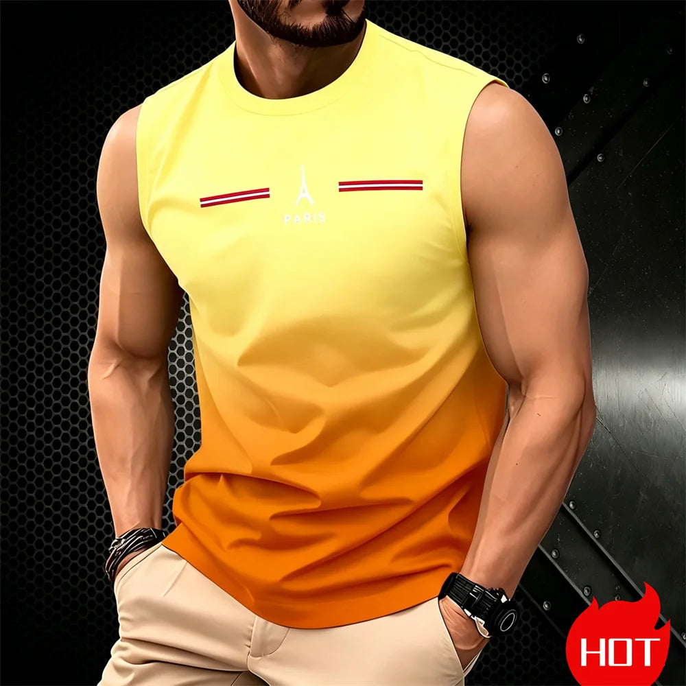 Men's Oversized Graphic Tank Top – 3D Print Sleeveless Tee