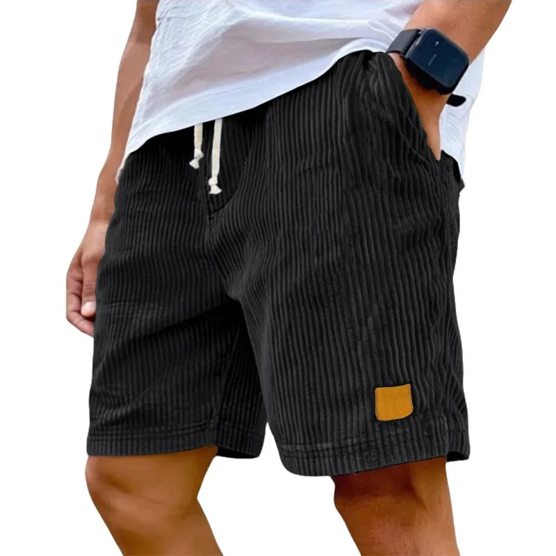 Men's Corduroy Shorts – Vintage Embroidered Casual Shorts