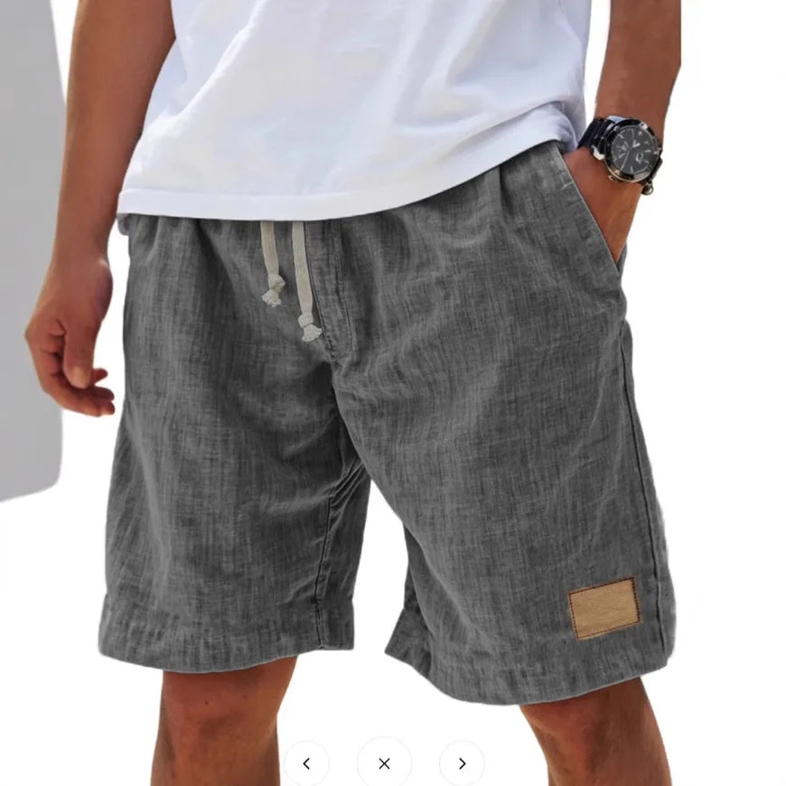 Men's Cotton Linen Shorts – Retro Streetwear Casual Shorts