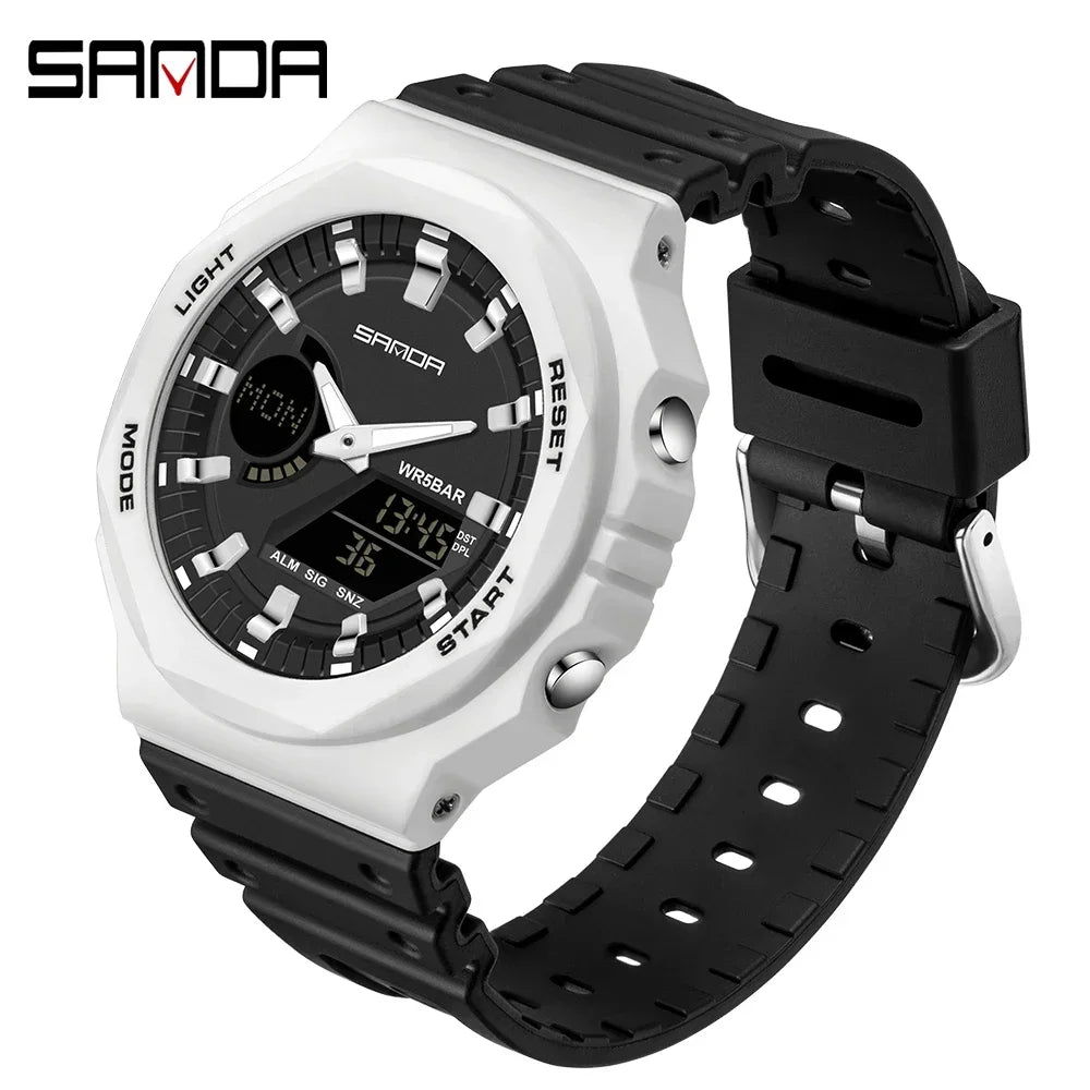 Men's Digital Sports Watch – Waterproof LED Military-Style Watch