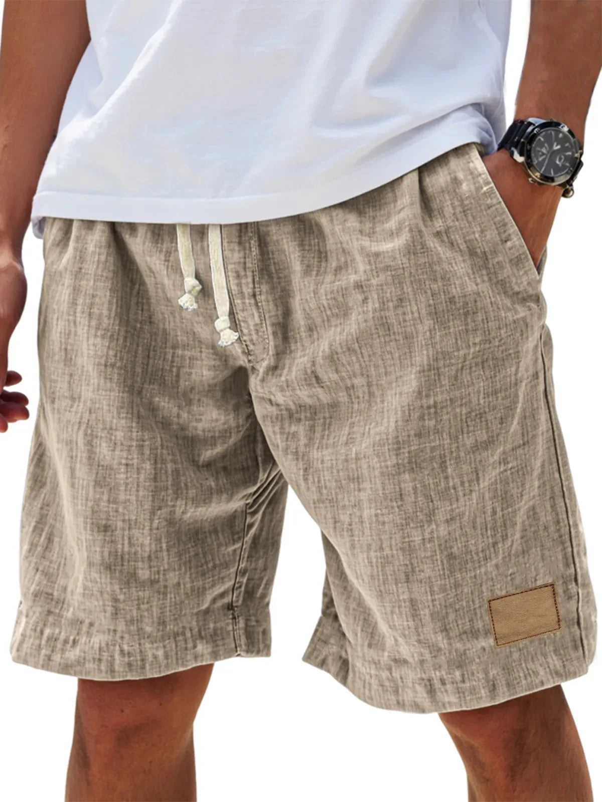 Men's Cotton Linen Shorts – Retro Streetwear Casual Shorts