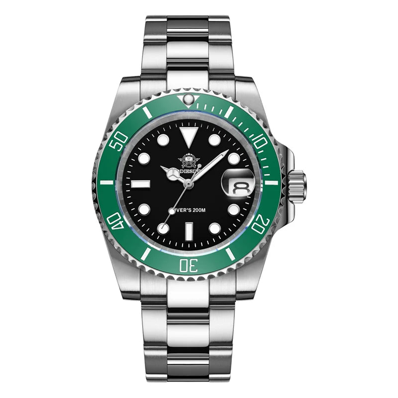 Men's Stainless Steel Quartz Watch – Waterproof Sports Watch