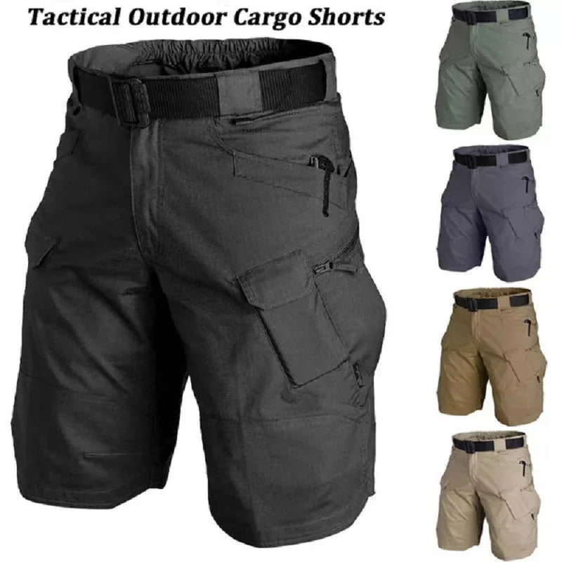 Men's Tactical Cargo Shorts – Waterproof Multi-Pocket Shorts