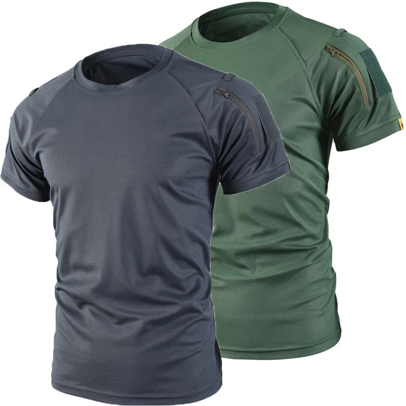 Men's Quick-Dry Tactical T-Shirt – Breathable Outdoor Tee