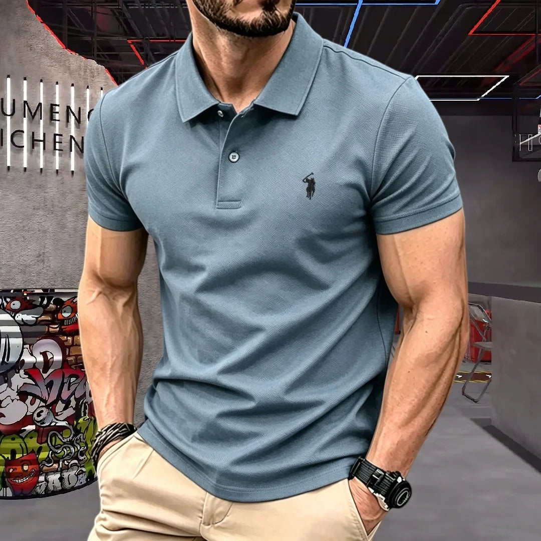 Men's Premium Cotton Polo Shirt – Embroidered Golf Top