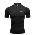 Men's Compression Polo Shirt – Muscle Fit Gym Training Top