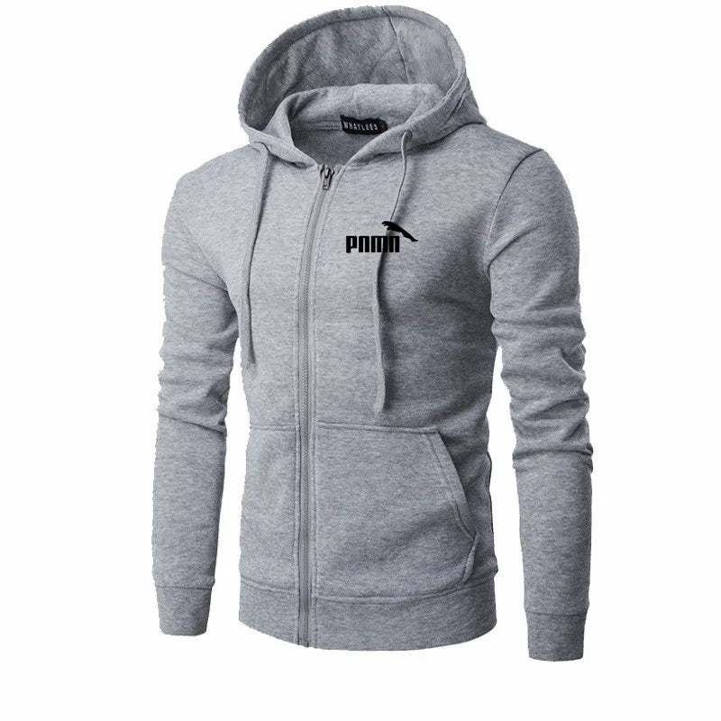 Men's Zip-Up Hoodie Jacket – Slim Fit Sweatshirt