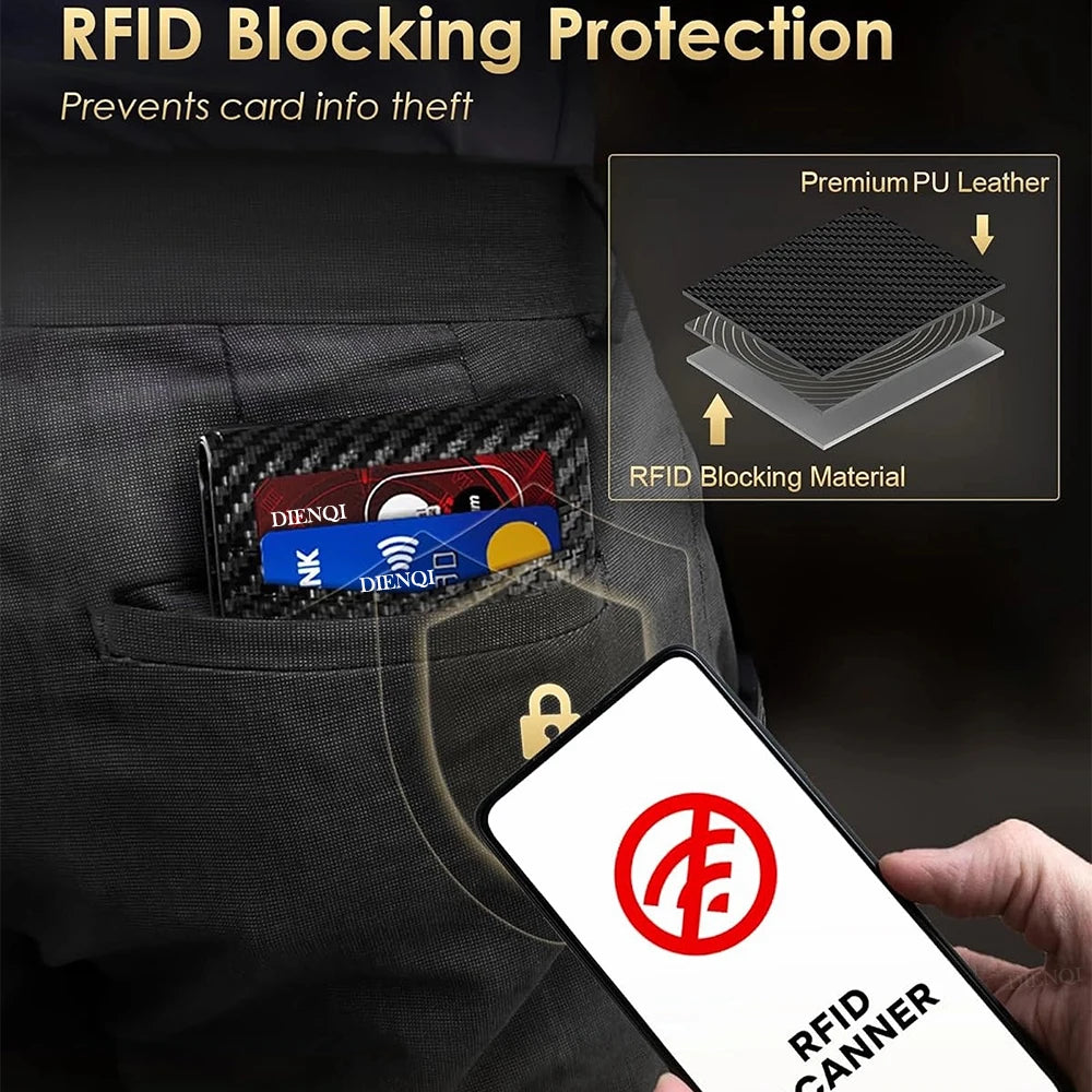 Men's RFID-Blocking Card Holder – Pop-Up Metal Wallet