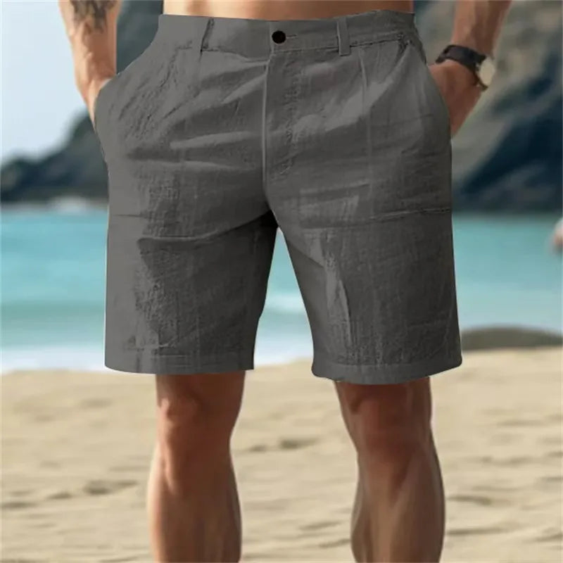 Men's Cotton Linen Shorts – Breathable Summer Trousers