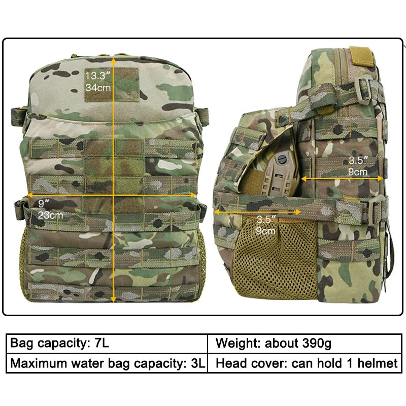 Tactical Vest – MOLLE Hydration Pack & Plate Carrier