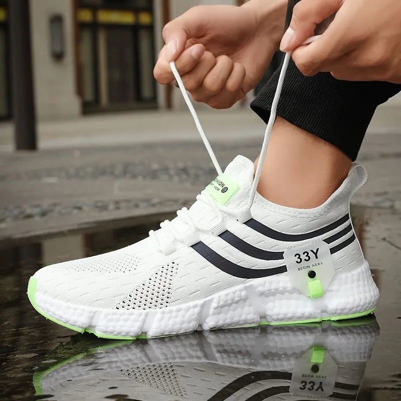 Men's Lightweight Running Trainers – Breathable Mesh Sneakers