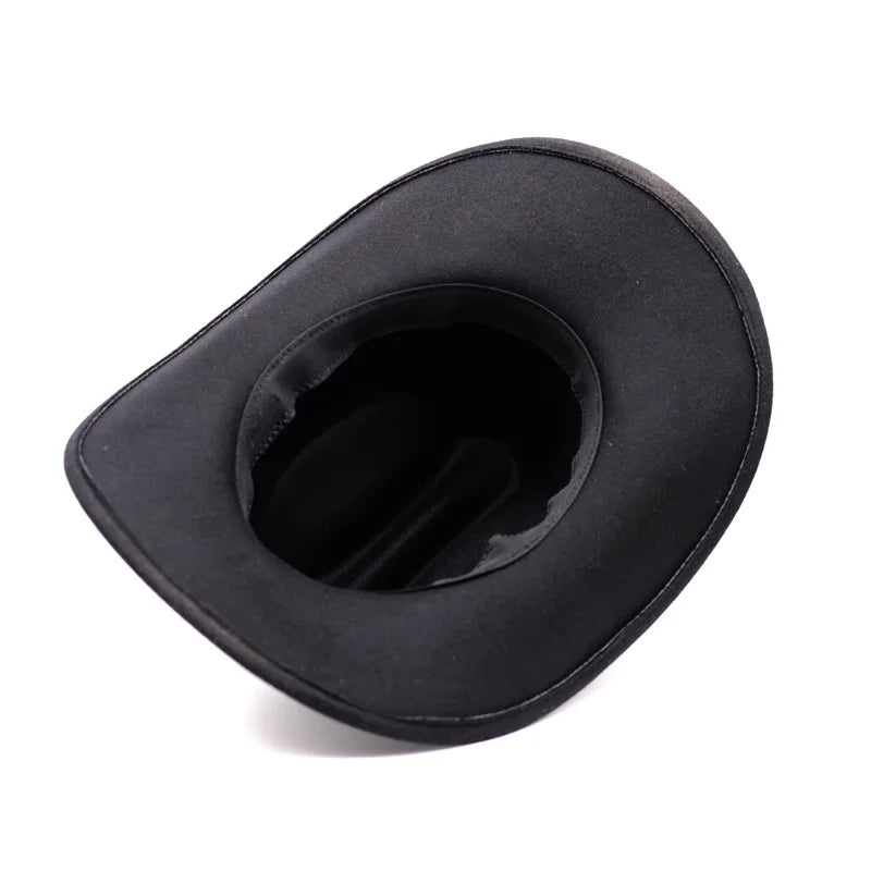 Unisex Wool Felt Cowboy Hat – Wide Brim Equestrian Riding Cap
