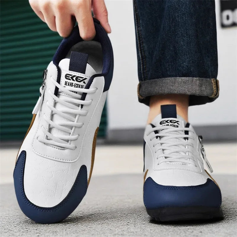 Men's PU Leather Casual Trainers – Comfortable Walking Shoes