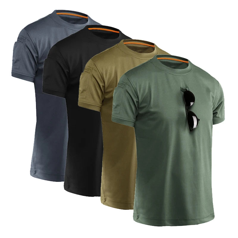 Men's Quick-Dry Tactical T-Shirt – Breathable Outdoor Tee